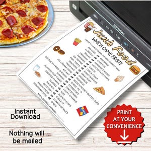 Junk Food Which Came First Trivia Game, Trivia Game Night, Ice Breaker Games, Games for the Elderly, Sleepover Games, Game for Seniors image 4