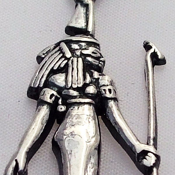 Ancient Egyptian Goddess Ma'at Protectress of the Cosmic Order, Goddess of Truth and Harmony, Handmade Silver Pendant Hallmarked