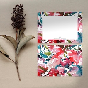 Flores escarlatas / Juego de papelería / Tarjetas & Sobres / 4x5.5 / Personalizado / Monograma / Tarjeta de notas / Gracias / Boda / Día de las Madres / Para ella