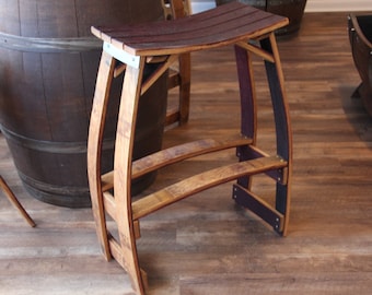 Wine Barrel Stool/ Patio Stool/ Outdoor Stool/ Bar Stool/ Barrel Art/ chair/ stool