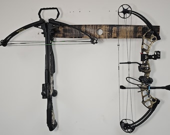 Whiskey Barrel Archery Rack: Rustic Bow Holder, USA Handmade