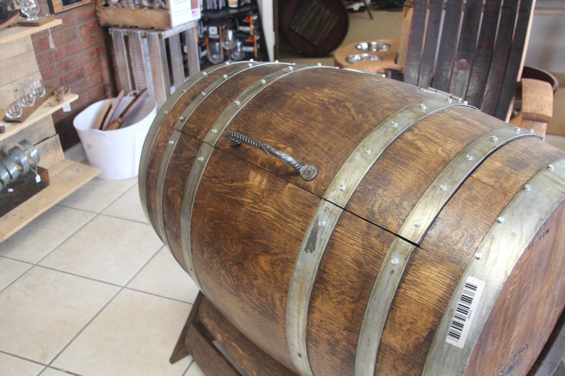 Barrel Cooler/ Barrel Bar/Reclaimed Wine Barrel Etsy