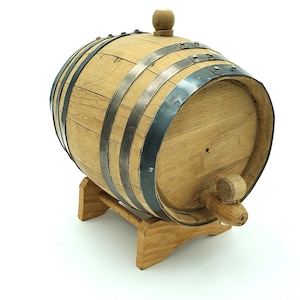 Personalized Oak Mini Whiskey Barrel for Home Bar - Custom Aging Spirits Gift - 1L & 2L Sizes