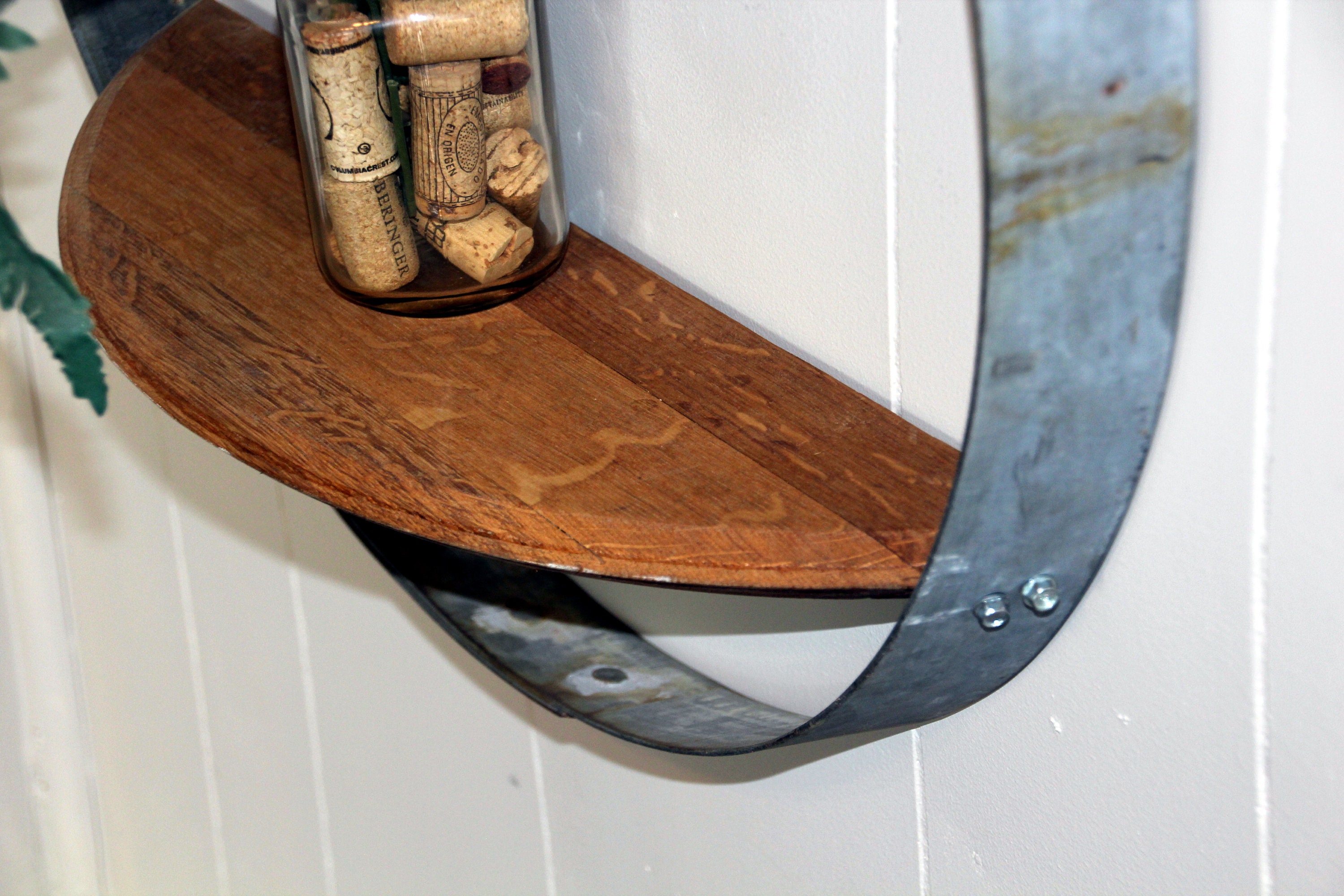 Barrel Hoop Shelf/ Barrel Shelf/ Barrel Ring Shelf/ Hanging Etsy UK