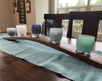 Wine Barrel Stave Candle Holder: GlassyBaby Display, Reclaimed Wood