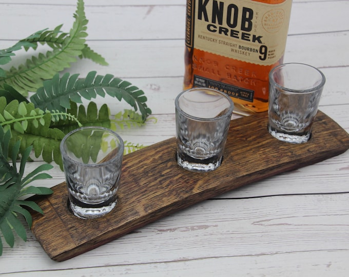 The Original 3 Glass Whiskey flight/ Bourbon flight/Scotch / Whiskey tasting set/ whiskey glass holder/whisky glasses included/FREE Shipping