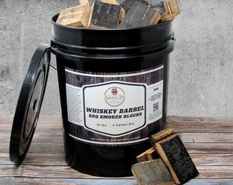 Whiskey Barrel Oak BBQ Smoking Chunks: Reclaimed Bourbon Wood (15 lb)