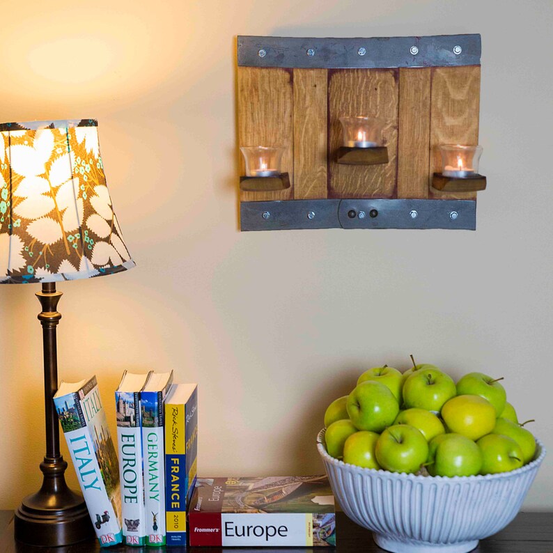 Wall Sconce 3 Votive Candle Holder/ Wall Lighting/ Tea Light Etsy