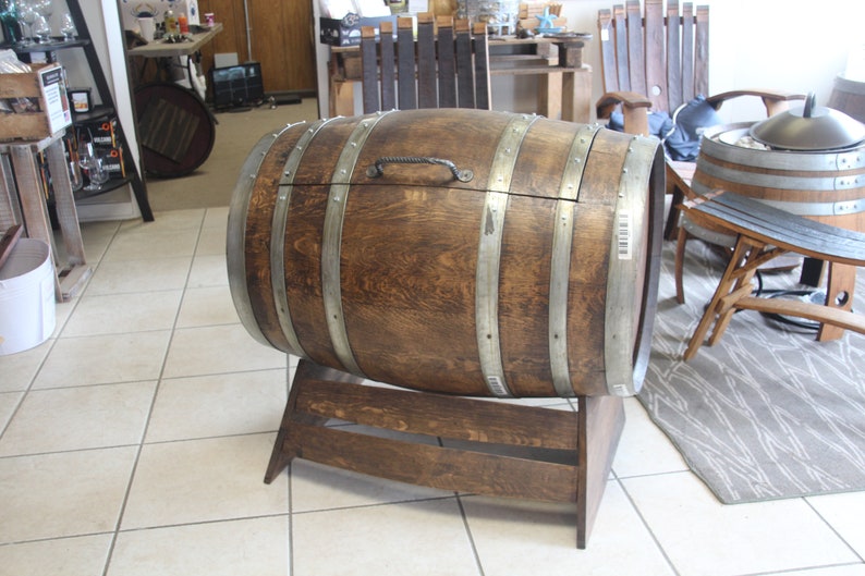Barrel Cooler/ Barrel Bar/Reclaimed Wine Barrel Etsy