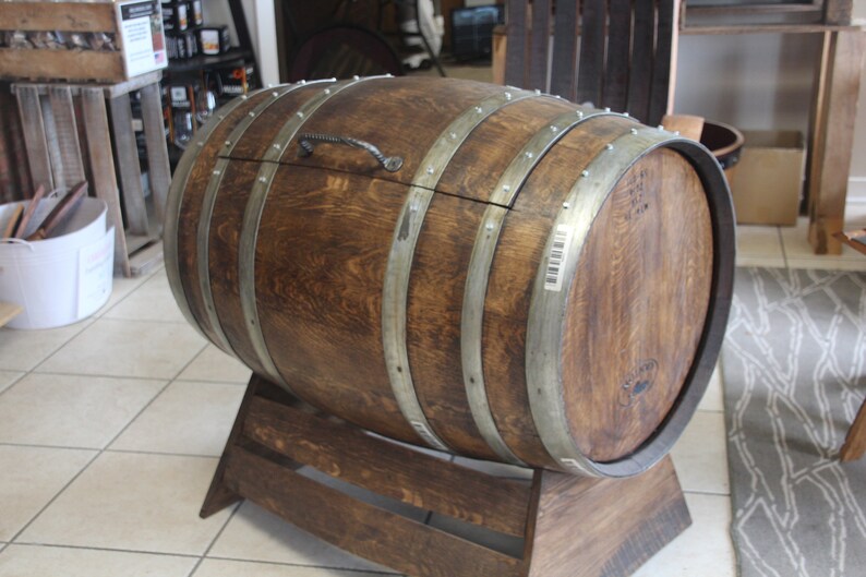 Barrel Cooler/ Barrel Bar/Reclaimed Wine Barrel Etsy