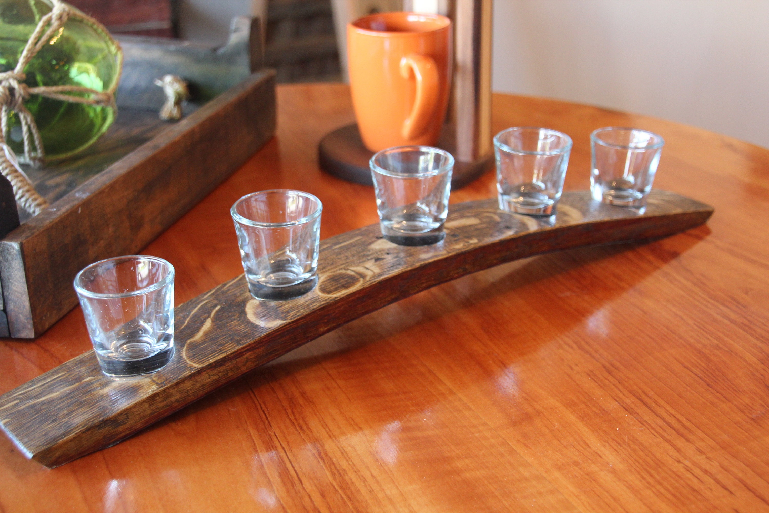 Barrel stave 5 shot holder/ taster set/ shot flight/ Shot Etsy