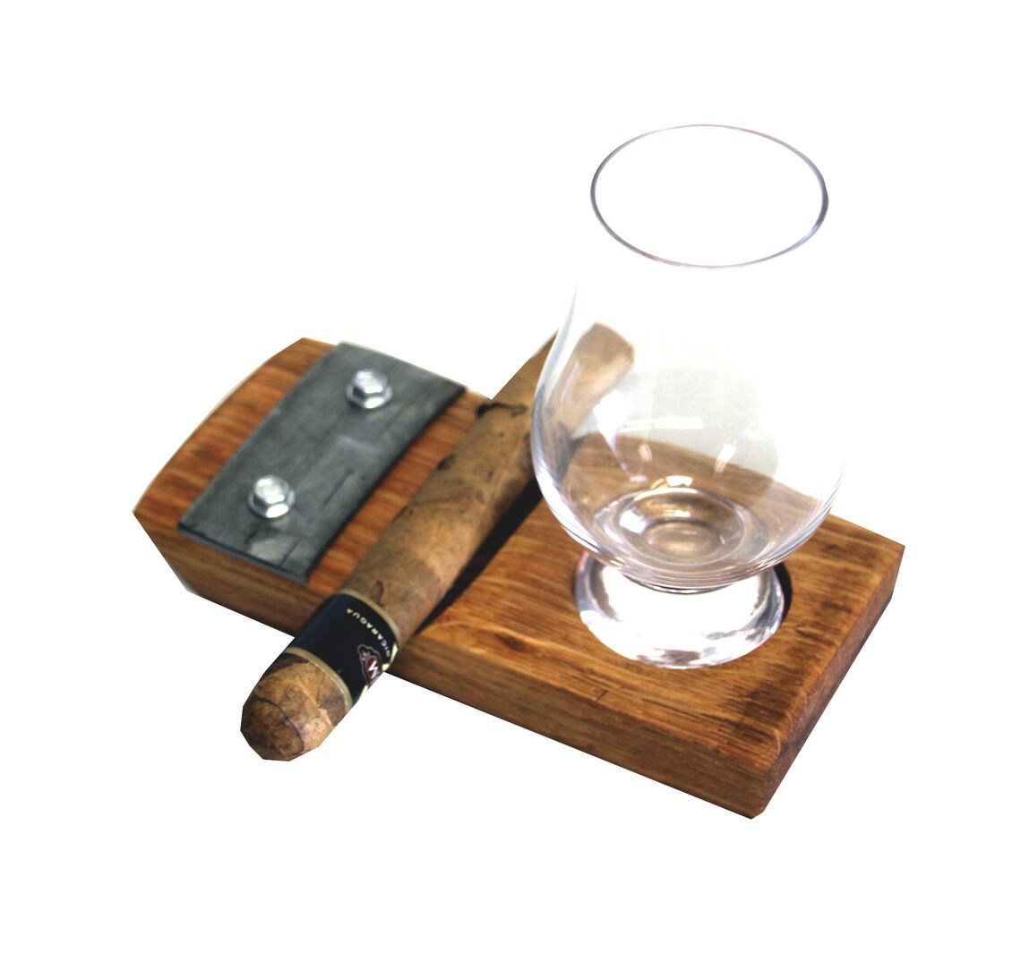 Single Glencairn glass coaster & cigar holder/ cigar holder/ Etsy