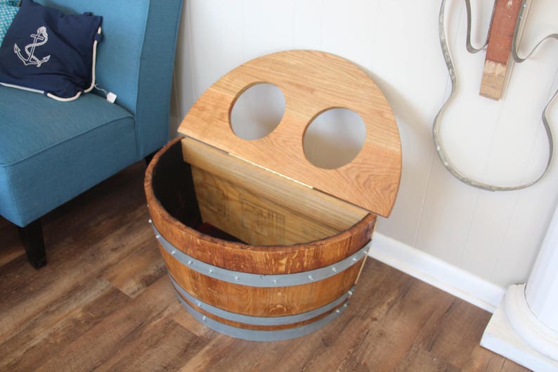Wine Barrel Elevated Dog Feeder Dog feeder Pet feeder Dog dish Food bowl Pet bowlBarrel Art