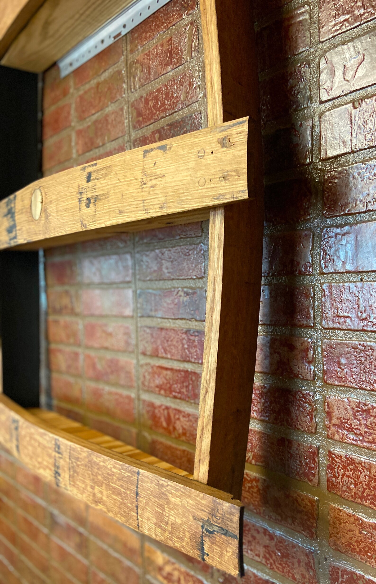 Whiskey Barrel Stave Wall Bar/ Rustic Wall Bar/ Bar Decor/ Bar Etsy