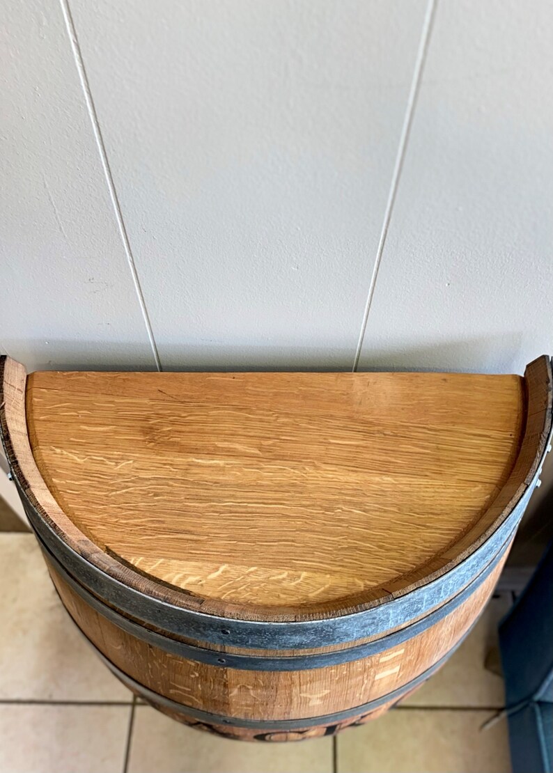 Half Barrel Side Table Etsy