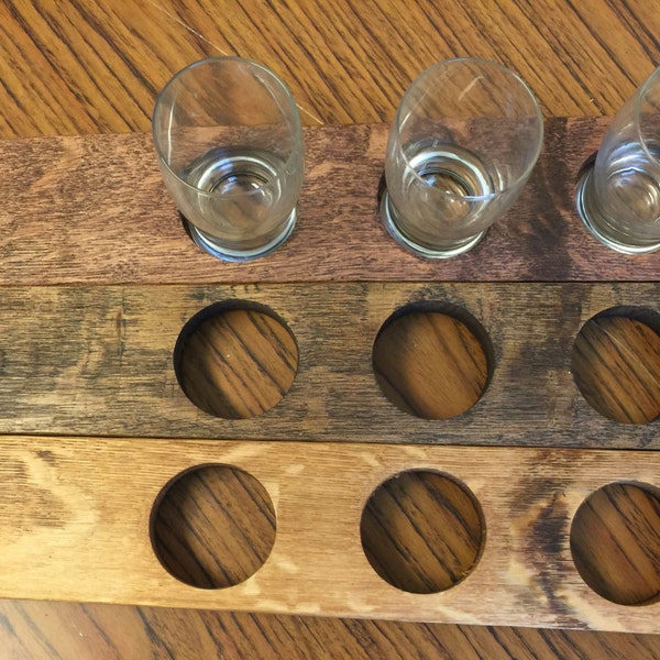 The Original Three Glass Beer Flight with Handle/ Stave flight/ Beer tasting set/ Beer server/ FREE Shipping