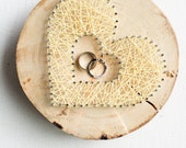 Wooden Ring Pillow - " You're in my heart "