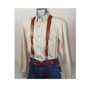 Mens Premium Leather Suspenders image 5