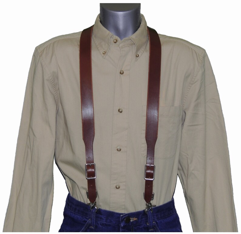 Premium Quality Brown Leather Suspenders for the Groom & Etsy