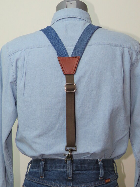 Re purposed Levi Jeans Denim Suspenders Eco Friendly Etsy Canada