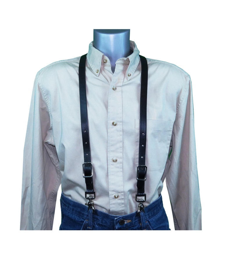 skinny black suspenders