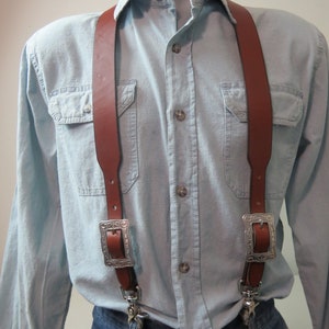 Mens Premium Leather Suspenders image 6