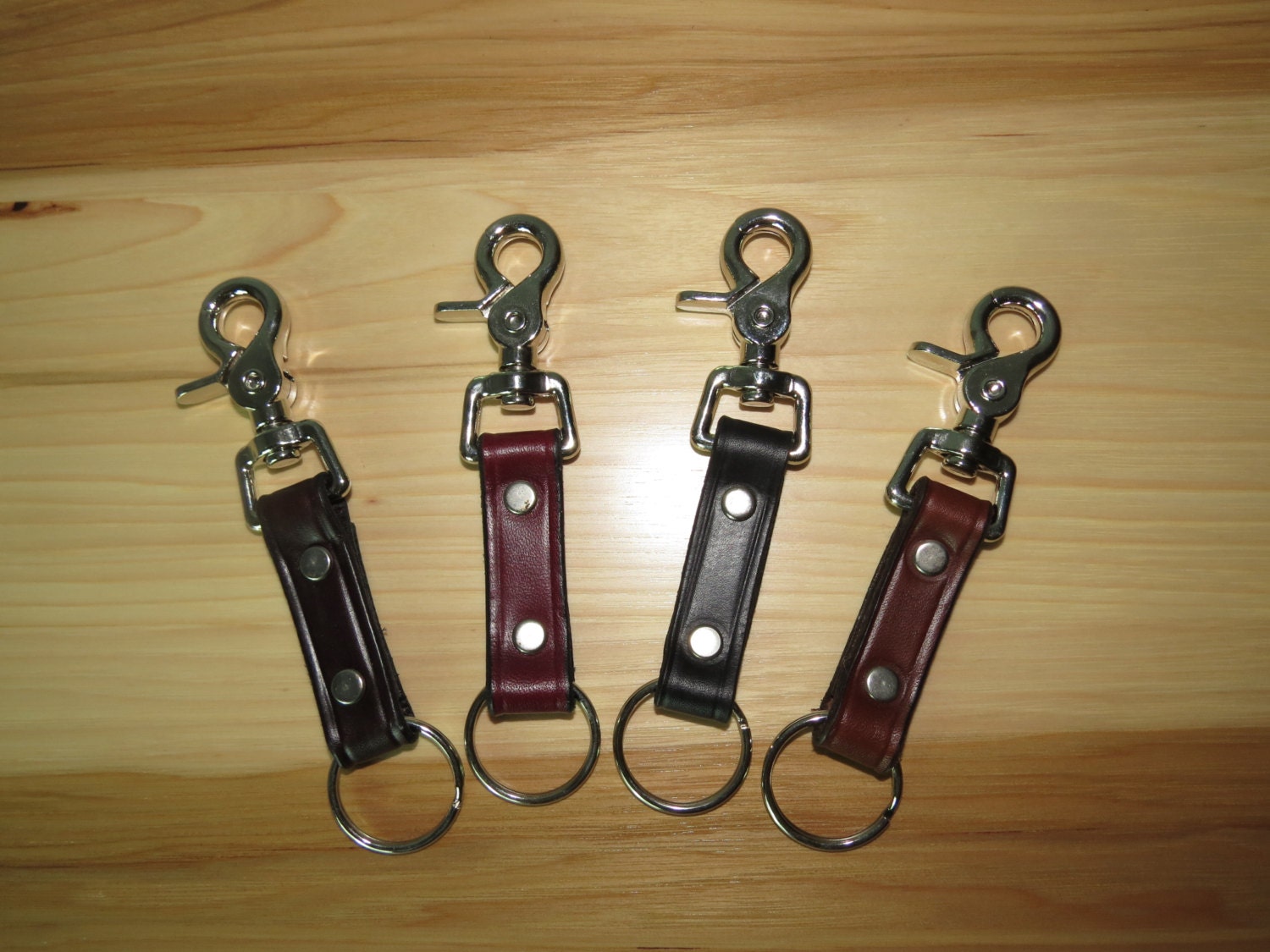 Free Ship Trigger Snap Leather Key Chains