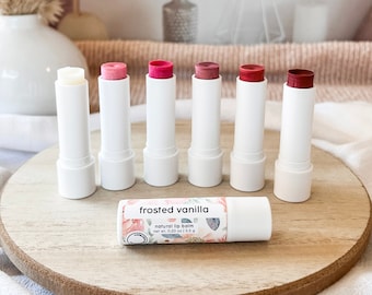 Frosted Vanilla Tinted Lip Balm: Natural Moisturizing Lip Care