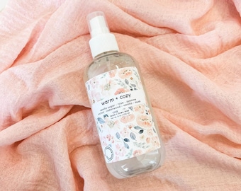warm + cozy | room + linen spray | pillow spray | deodorizing mist