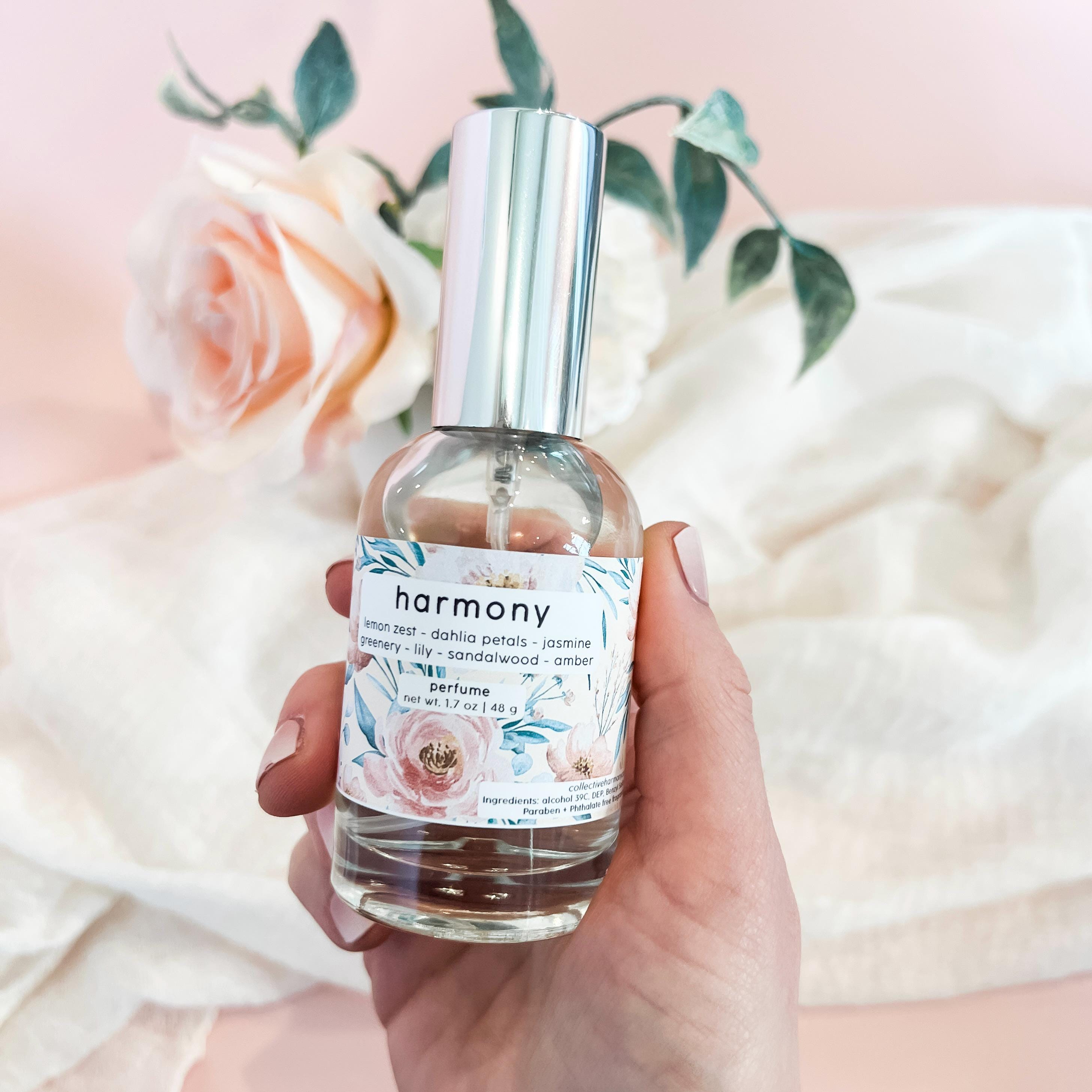 Harmony Perfume: Sandalwood Amber, Lemon Zest & Dahlia - Etsy