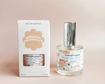 midnight poppy | eau de parfum | hand poured perfume | women's perfume | warm floral fragrances