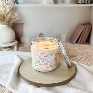 sapphire cove | soy wax candle | vegan + natural ingredients