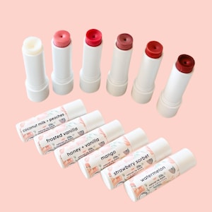 strawberry sorbet | natural tinted lip balm | self care gifts | gifts for her image 4