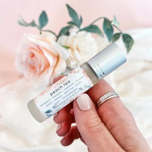 peach tea | perfume oil roller | hand poured perfume oil