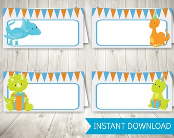 Dinosaur Food Tent Labels, Party Decoration, , Birthday, Boys, Instant Download, Printable PDF Files