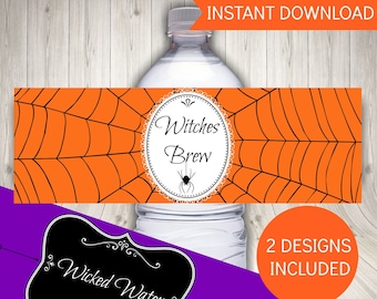 Halloween Water Bottle Labels
