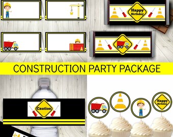 Construction Birthday Party, Construction Party Set, Construction Party Printables, Construction Theme, Boys Party, PDF Download