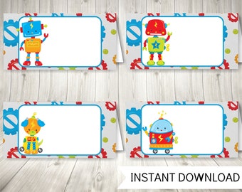 ROBOT Theme Food Station Sign and Food Tent Labels Printable Instant ...