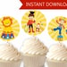 Circus Birthday Party Cupcake Toppers, Printable Party Circles + FREE ...