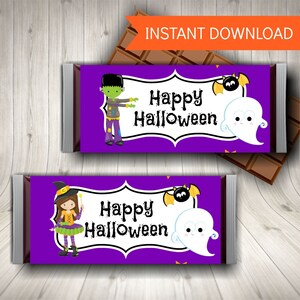 Halloween Candy Bar Wrappers: Party Favors + Invitation (Printable Download)