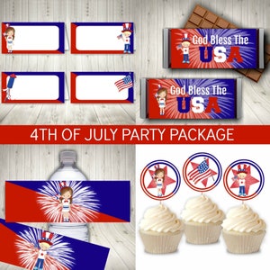4th of July Party Package, Printable Instant Download