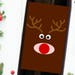 Rudolf Design Christmas Wine Label Printable - Etsy