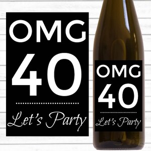 40th Birthday Funny Wine Gift