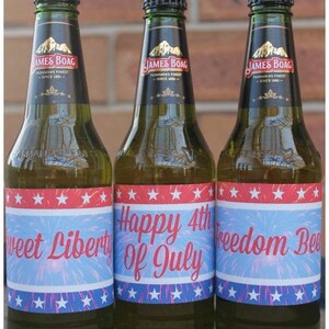 4th of July Printable Beer Labels, Instant Download - Etsy