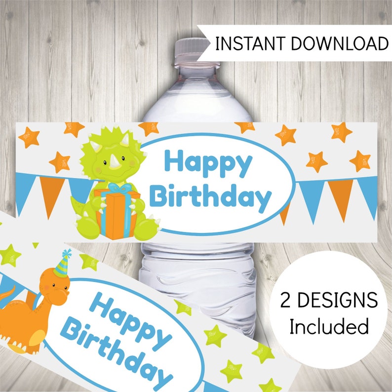 Dinosaur Party Printable Set, Birthday Decorations, Dinosaur, Boys, Instant Download, Printable PDF Files image 5