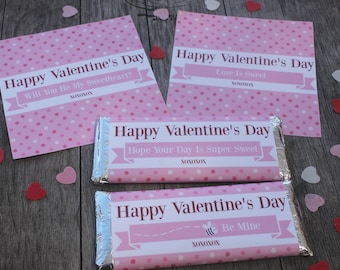 Valentine's Hershey Bar Wrappers  - Smart Party Planning