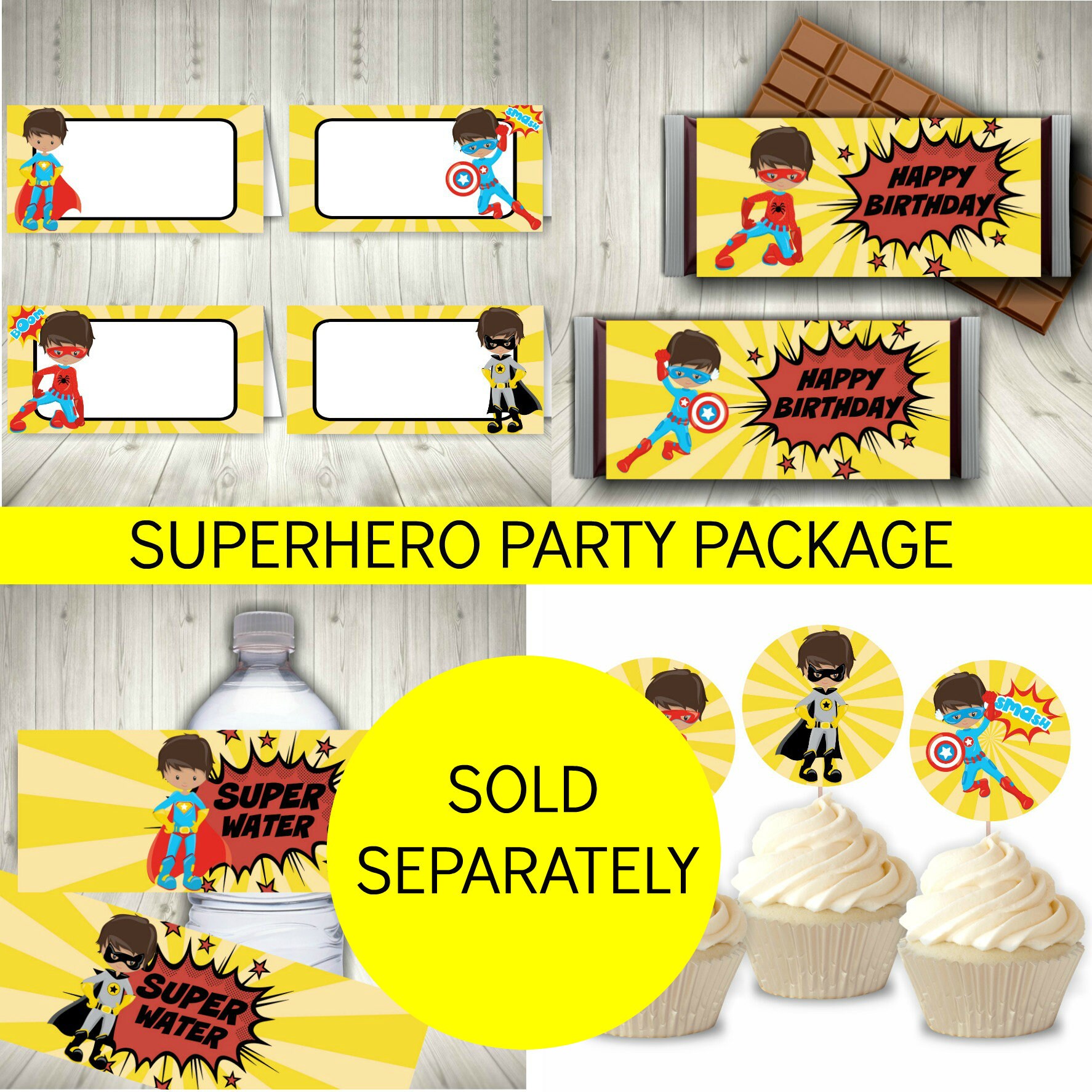 Superhero Candy Bar Wrappers FREE Superhero Invitation | Etsy