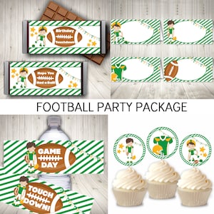 Football Party Printables, Football Birthday Decorations, Printable Instant Download