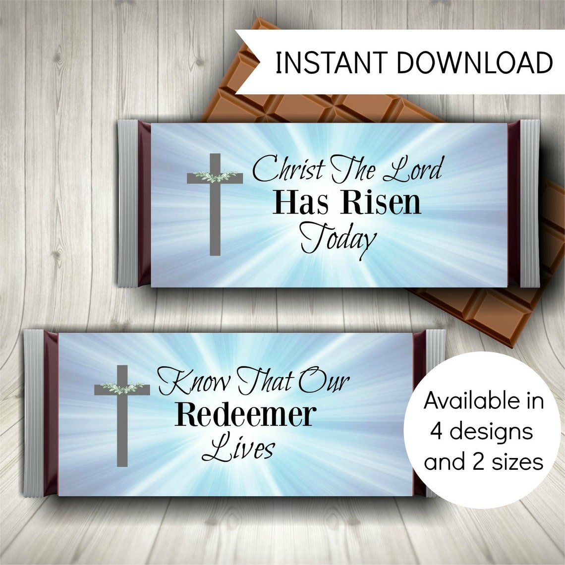 Religious Easter Candy Bar Wrappers Printable Easter Gift - Etsy