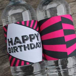 Rock Star Birthday Party Water Bottle Labels image 7